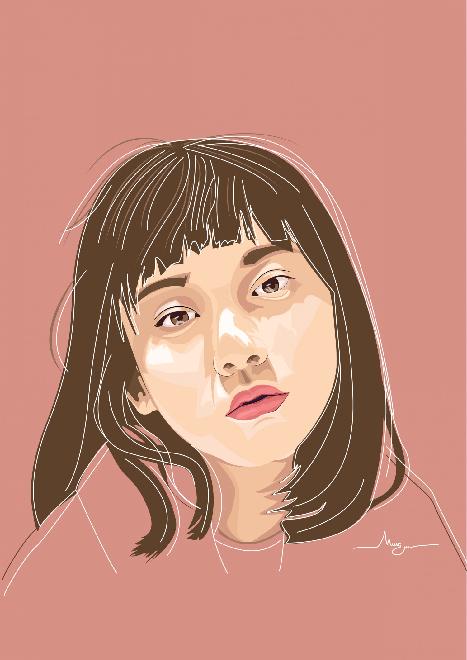 Portrait illustration - GD 9.1 - Hoangf