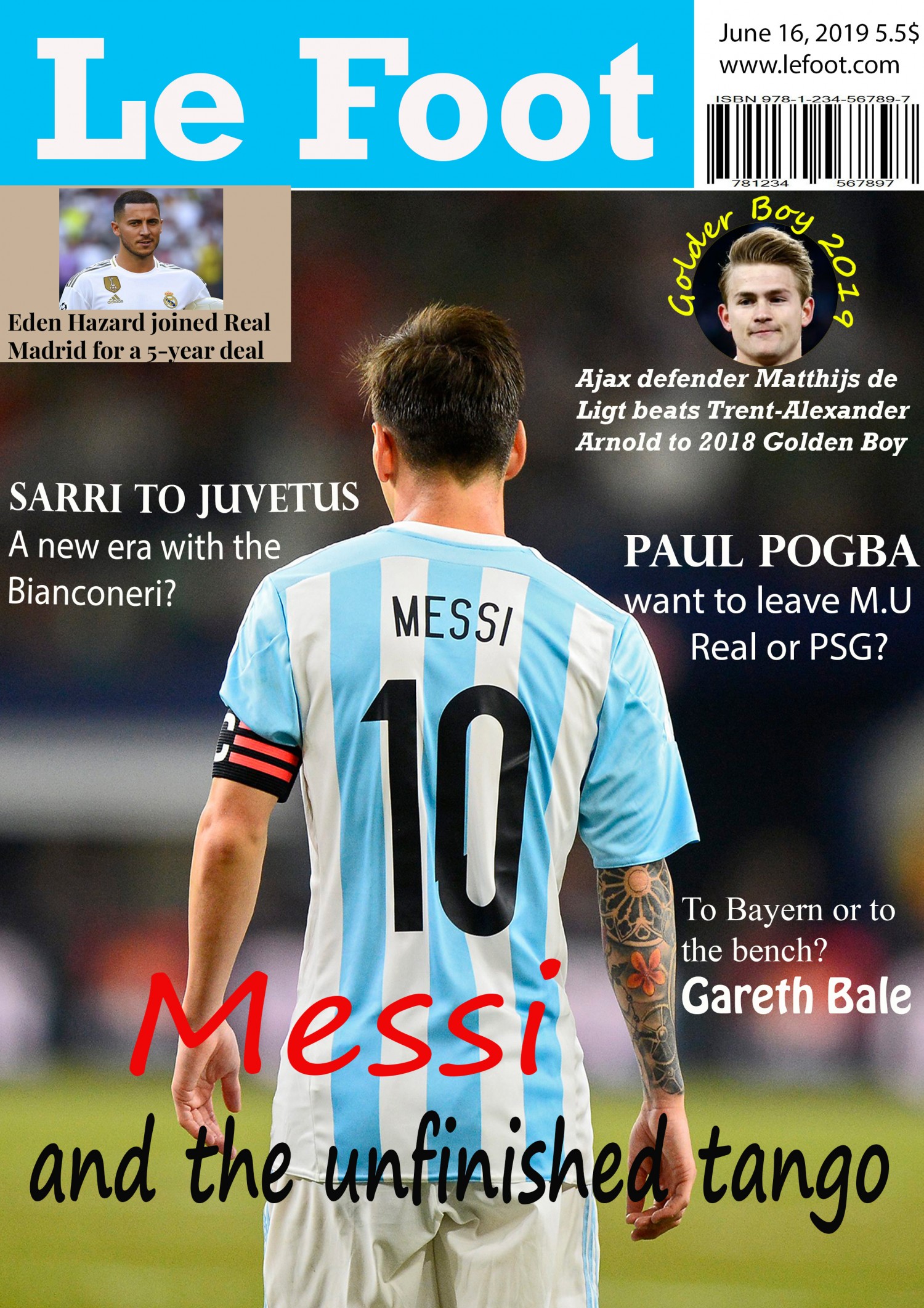 Bìa tạp chỉ bóng đá - Le Foot