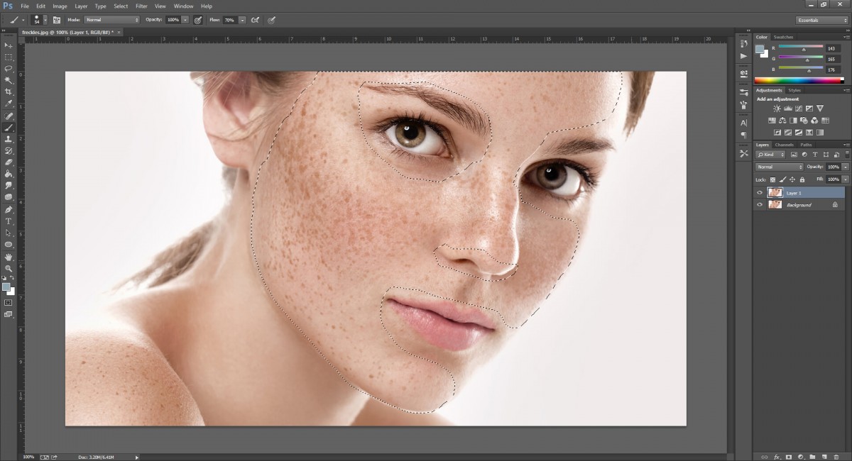 9 bước cơ bản giúp làm da mịn bằng Photoshop cs6