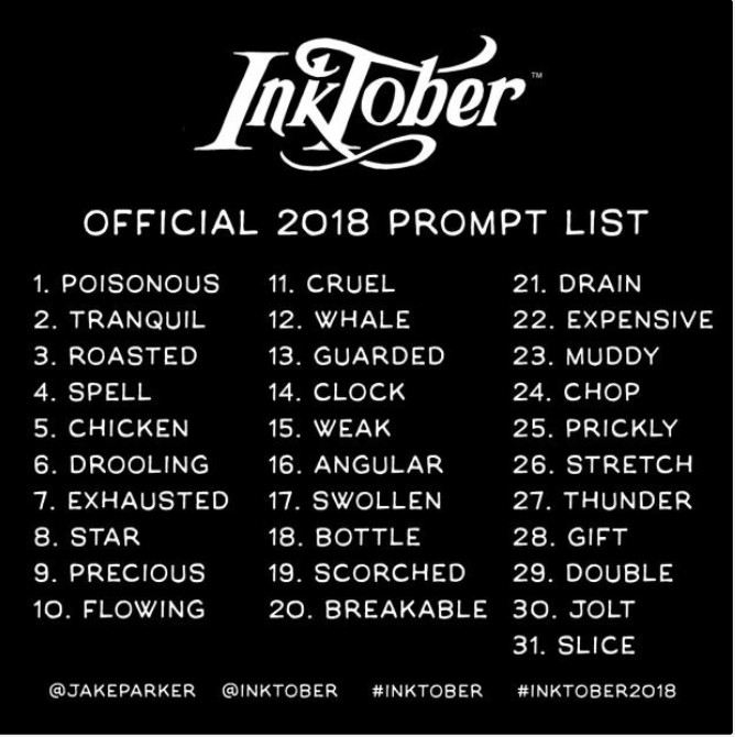 Inktober - thử thách tháng 10 cho những người yêu thích hội hoạ