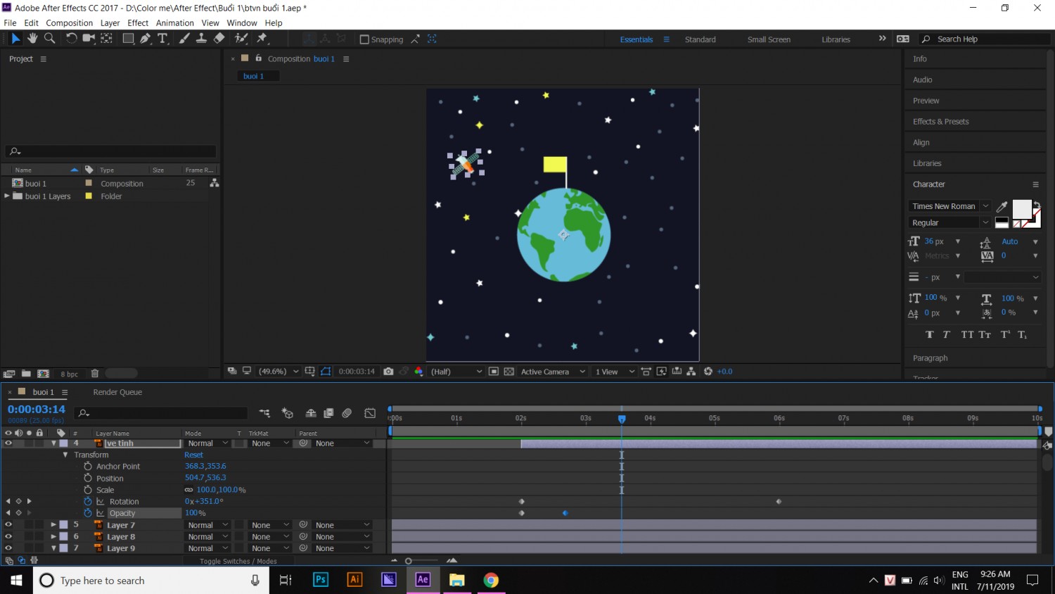 Nguyễn Nam Thanh - [ColorME] After Effects 51.1 - BTVN buổi 1