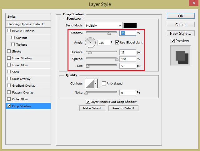 Tạo đổ bóng chữ với hai kiểu đơn giản trong Photoshop