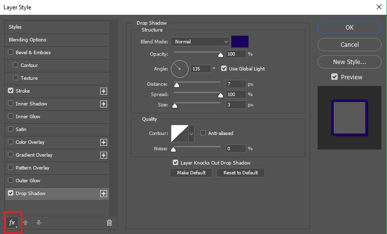 Tạo đổ bóng chữ với hai kiểu đơn giản trong Photoshop