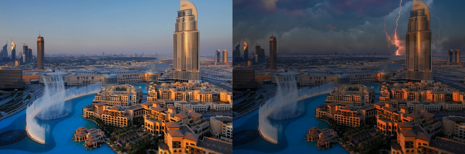 Dubai ngày mưa gió