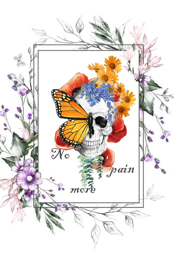 BTVN 1:  Skull and flowers
