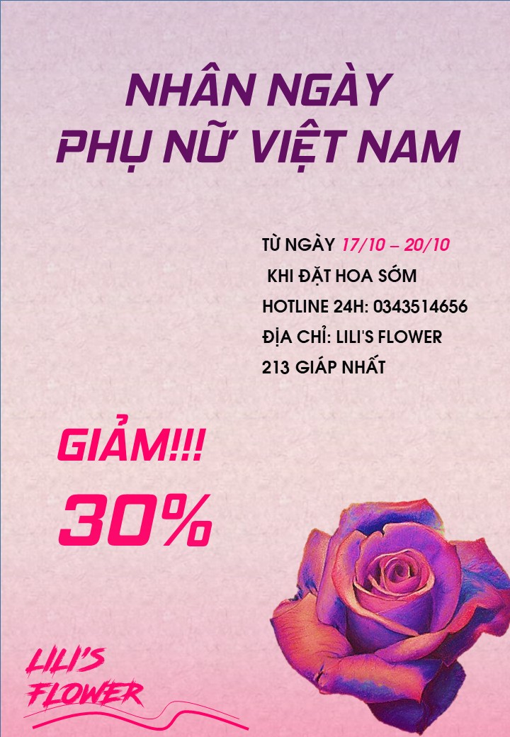 BTVN 1 - LÀM POSTER QUẢNG CÁO SALES OFF FLOWER SHOP