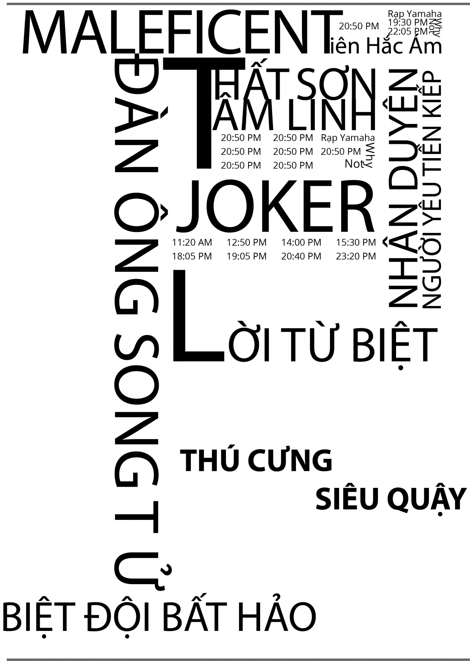 Lịch chiếu phim