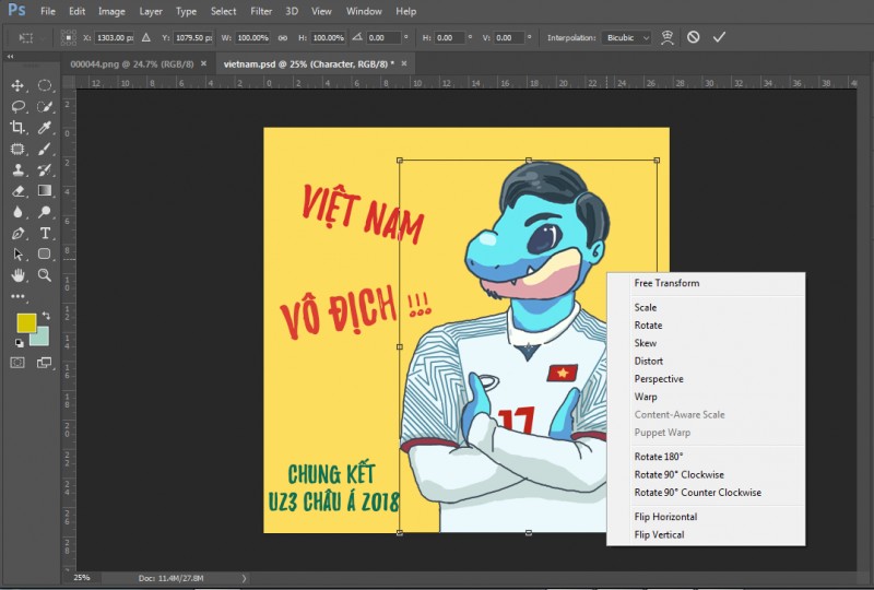 3 cách xoay hình ảnh trong Photoshop cực nhanh