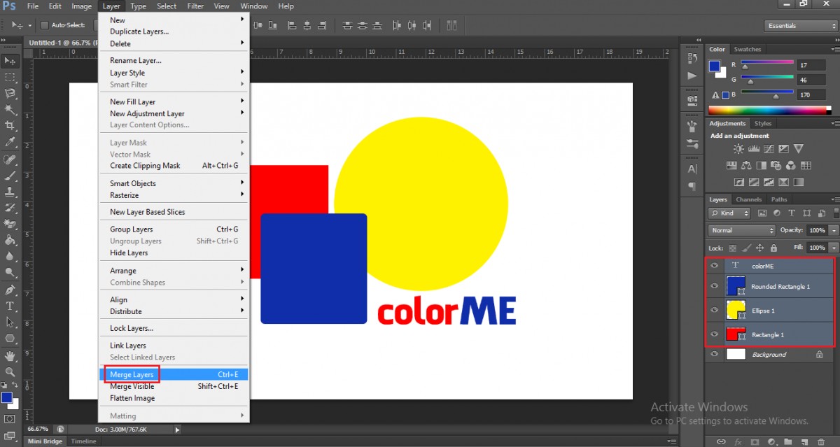 Cách gộp layer trong Photoshop chỉ trong 1 nốt nhạc
