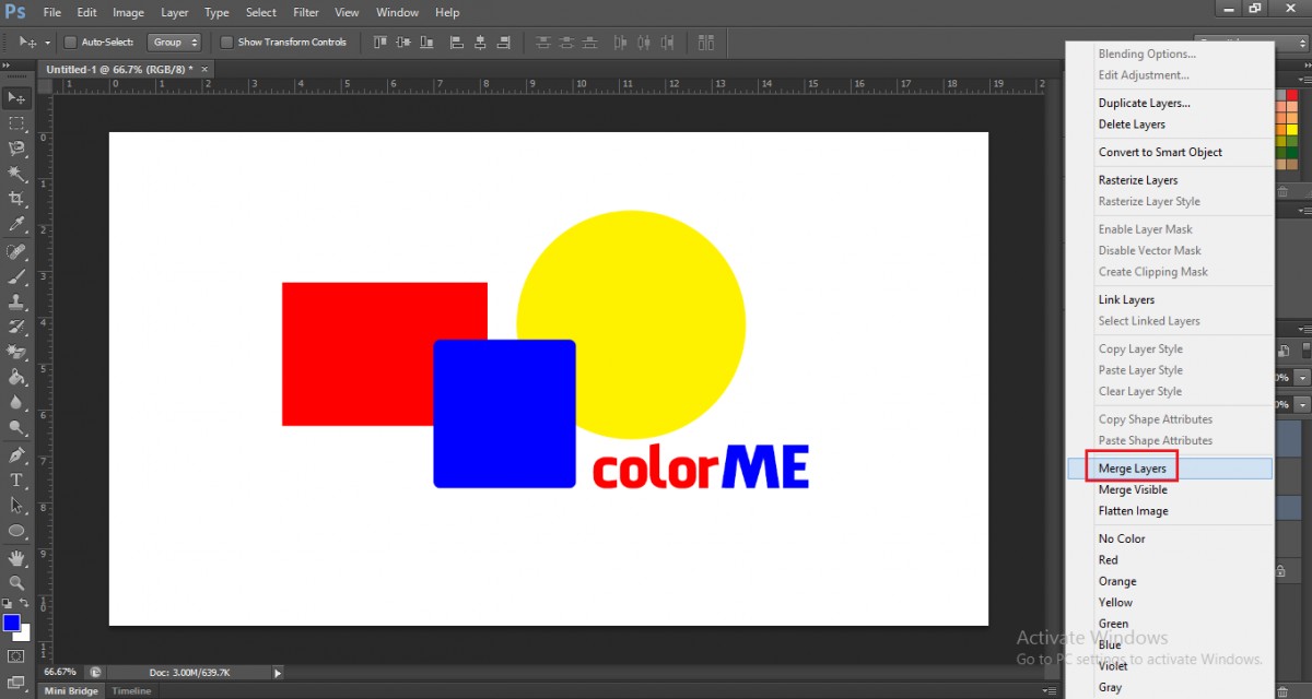 Cách gộp layer trong Photoshop chỉ trong 1 nốt nhạc
