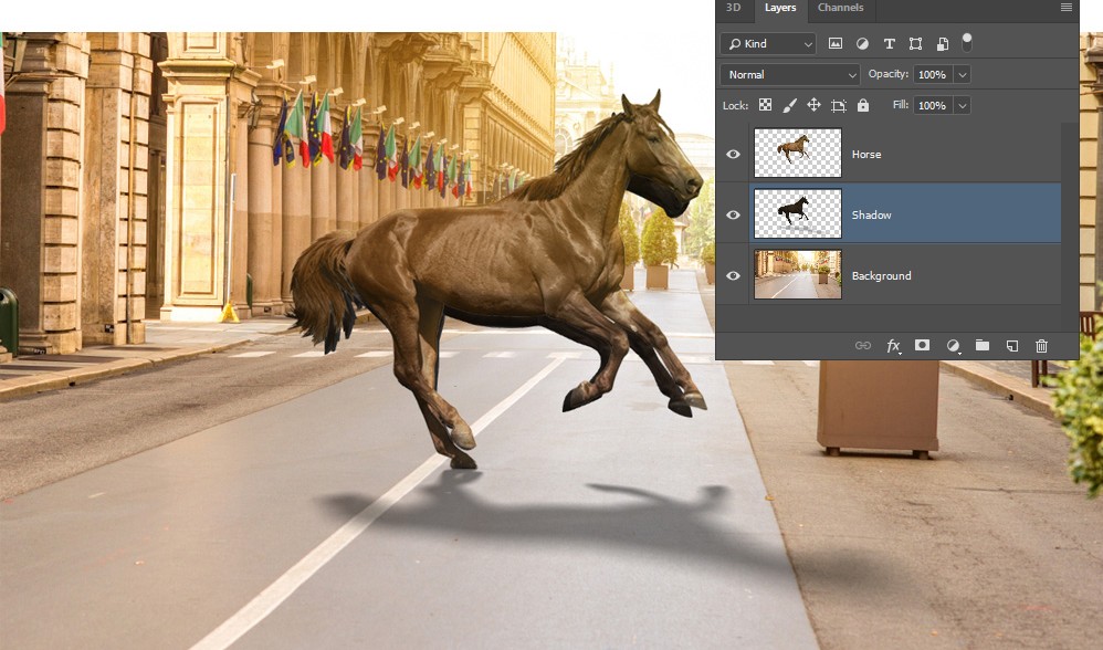Tạo bóng trong Photoshop với kỹ thuật 3D nâng cao