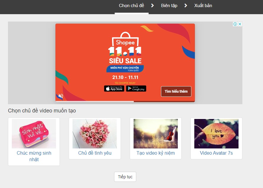 Cách tạo Video từ ảnh online đơn giản nhất