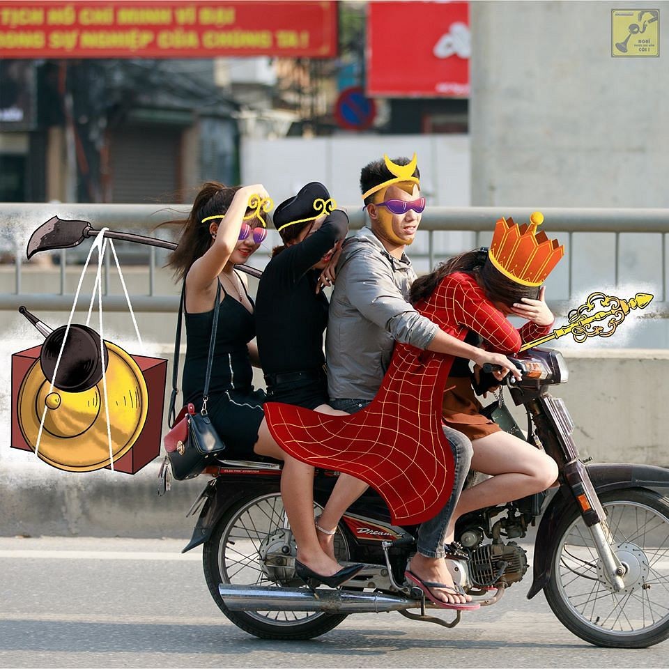 Bộ ảnh minh hoạ “Giao thông ở xứ sở diệu kỳ” về đường phố Việt Nam