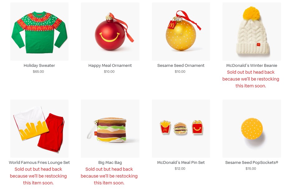 McDonald’s tung ra sản phẩm thời trang thiết kế đậm chất “fastfood”