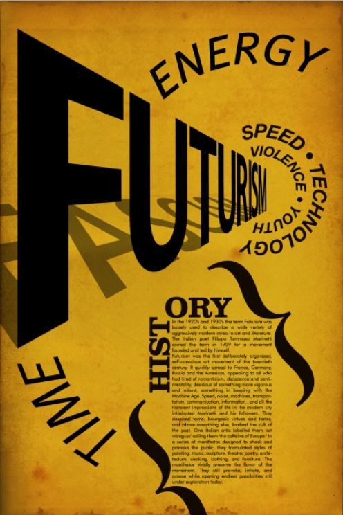 Futurism Graphic Design là gì? Ứng dụng trong thiết kế đồ hoạ