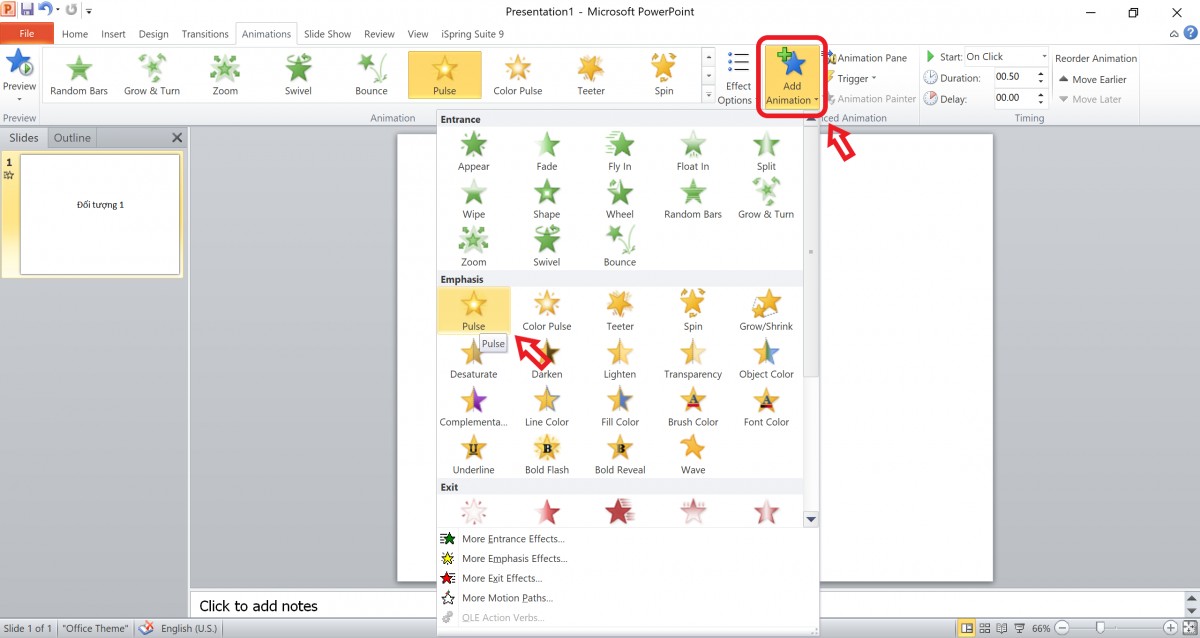 Tuyệt chiêu tạo nhiều hiệu ứng cho 1 đối tượng trong powerpoint 2010 thật dễ dàng