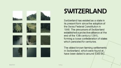Switzerland - layout
