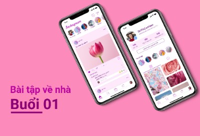 Redesign 02 màn hình Home và Profile của app Instagram