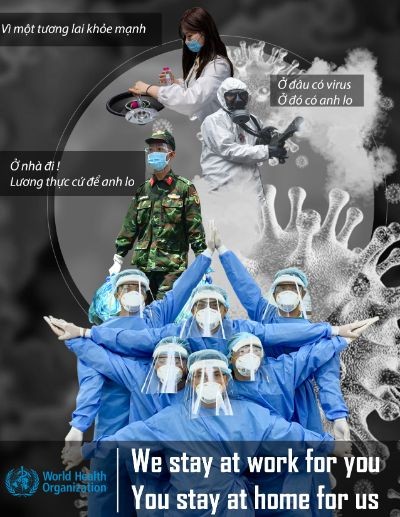 Poster cổ động mùa covid