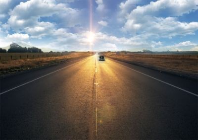 car on road
