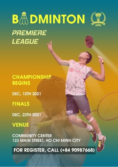 BADMINTON PROMOTION POSTER