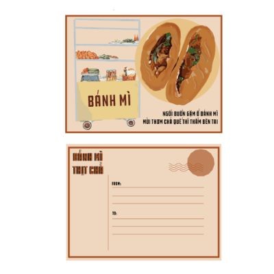 Postcard Bánh Mì thịt chả