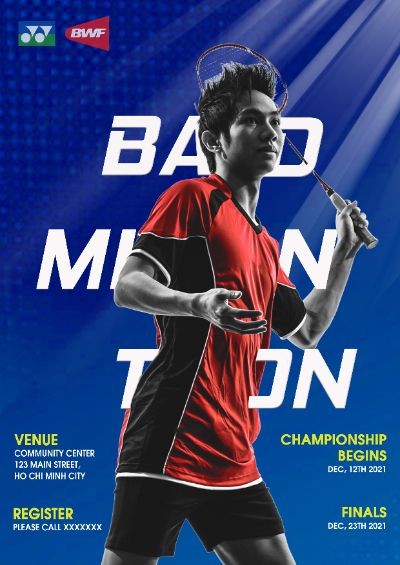 Badminton Promotion Poster