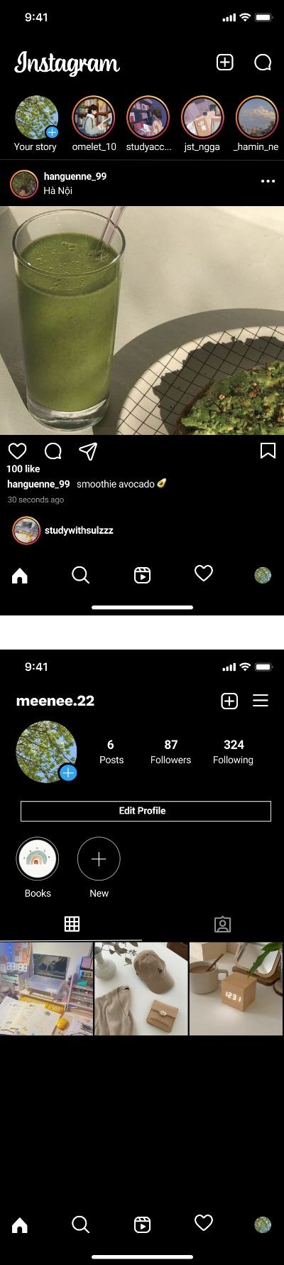 BTVN 1_Redesign Home & Profile Instagram
