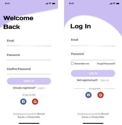 Thiết kế mới 02 màn hình mobile có chứa Card