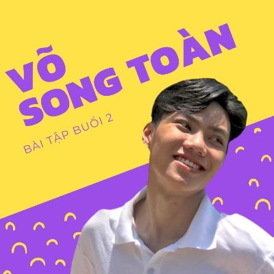 BÀI TẬP BUỔI 2- VÕ SONG TOÀN