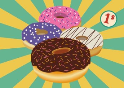 Retro Donut Poster