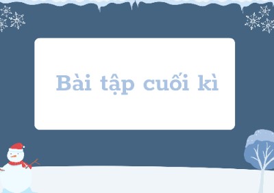 Bài tập cuối kì