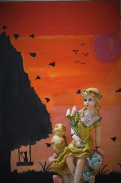The sunset girl